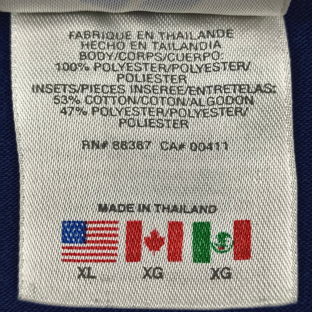 Adidas Mens XL Mesh Athletic Jersey Shirt White Navy Blue Orange 3-Stripes VTG - Picture 5 of 15